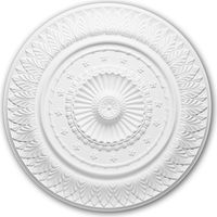 Ceiling Rose 156028 Profhome Ceiling Decoration Medallion Rosette Decorative Element Neo-Classicism style white Ø 67 cm