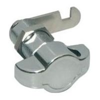Bouton porte cadenas avec batteuse – Pour casier bois 19 mm – Décor nickelé – Hauteur 40 mm – Rotation 90° – Ojmar