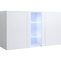 Sideboard Hängend Küchenschrank Kommode Wohnzimmerschrank 3 Türen Aufbewarungsschrank Buffet Esszimmer 120x70x40cm Modell Luke A1 Weiss Glanz