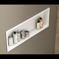 Wandnische Dusche CLARIS einbaubare Duschablage weiß