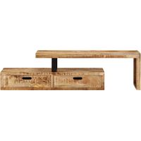 Meuble TV Banc TV Armoire TV (118-200) x 30 x 40 cm en bois massif de manguier