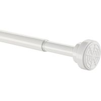 Rideau de douche, extensible de 125 à 220 cm, blanc