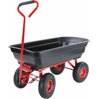 AWTOOLS Gartenwagen/Kipper, 4 Räder, 75 l