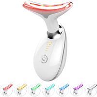 JSSEVN-Appareil Anti Rides Visage, 3 Modes EMS Appareil de Visage, Appareil de Massage Visage 7 Couleurs, Chauffable 45°C Pour Visage Instrument
