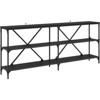 vidaXL Console Table Black Oak 180 x 30 x 75 cm Engineered Wood