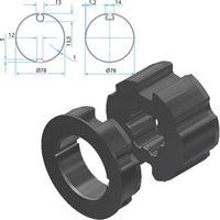 Adaptateurs moteur diamètre 45mm tube 78 à gorge - CHERUBINI - A45050521