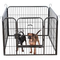 Recinto per cani, cuccioli e conigli GARDEO80x60x4, 4 pannelli 80X60cm, 0,64M2, modulabile, per interni ed esterni, pieghevole, garanzia 5 anni, Paitsy