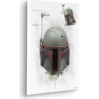 Tableau mural Star Wars Boba Fett Helmet Sketch 40x30 cm