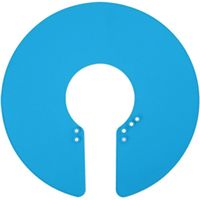 Collier de coiffure en silicone, protège-cou pour salon de coiffure-Blue