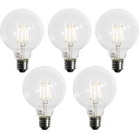 Set of 5 E27 3-Step Dimmable LED Bulb G95 4W 450 lm 3000K