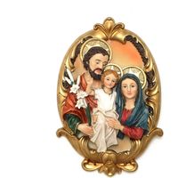 Wandskulptur Heilige Familie, Glaubens- und Familiensymbol B21.5 x T6.5 x H32 cm