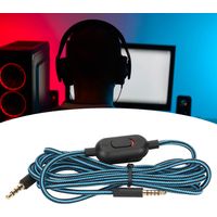 Casque Gaming avec Câble Tressé, Contrôle du Volume et Interrupteur Muet pour Logitech G Pro, G Pro X, G433, G233