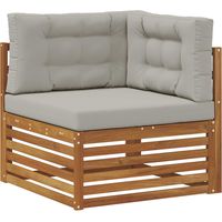 vidaXL Outdoor Corner Sofa Solid Acacia Wood Natural