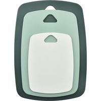 Set di 3 taglieri in plastica - Lavabili in lavastoviglie - Verde