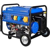 Draper Expert 5000W (13HP) Portable Petrol Generator with Wheels and 25L Fuel Tank