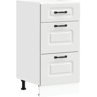 vidaXL Kitchen Base Cabinet "Kalmar" White Engineered Wood