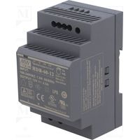 Transformateur LED rail DIN 60W 12V 4,5A – Protection courts-circuits et surtensions – Montage sur rail TS35 – PC ignifuge