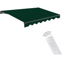 Store banne rétractable motorisé 4x2,5 Vert Télécommande