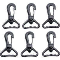 Mousquetons en plastique, mousqueton pivotant en plastique pour porte de poussée - Mousqueton rotatif - Mousqueton rotatif - Fermoir à boucle pour sangle, Noir(3.2cm)