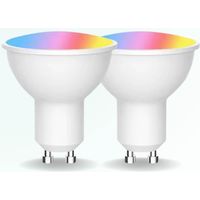 PACK 2 Ampoules spot connecté LED GU10 WIFI - 5W - RGBW