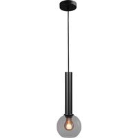 Lampe suspendue Ø 15cm Bella 2 Noir avec verre fumé - 2980-05-05-15