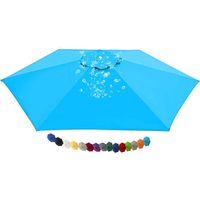 Tissu de Remplacement pour Parasol Déporté Toile de Rechange pour Parasol, Bâche de Remplacement pour Parasol Déporté, pour Terrasse Jardin Piscine(N14,8.8 FT 270cm 6 Ribs)