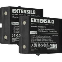 EXTENSILO 2x Batterie compatible avec Danfoss TM61, TM62, TM60 opérateur télécommande industrielle (750mAh, 7,2V, NiMH)