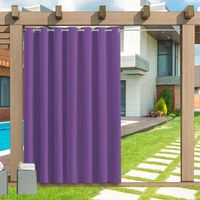 Rideaux d'extérieur, L132 x H213 cm, 2 pièces, rideaux d'extérieur imperméables, rideaux de jardin, rideaux isolants imperméables