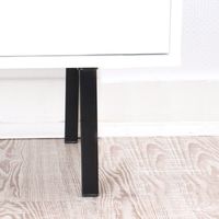 Möbelbein 150mm Höhe Eckig 25 x 25mm Ausführung Schwarz Couchfuss aus Metall