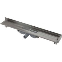 Alca - Duschrinne Wall Low 105 cm, mit Rand für Vollrost und festem Kragen zur Wand, Edelstahl APZ116-1050