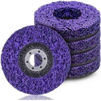 Set di 5 dischi abrasivi per la pulizia, 125x22 mm, viola, per la rimozione di vernice e ruggine, in nylon, per smerigliatrice angolare