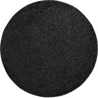 Tapis Rond uni de Salon Chambre Relax Sobre et Epuré (Noir - 160x160cm)
