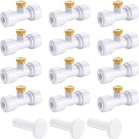 Buses D’Irrigation Kit 12Pcs de Brumisation en Laiton +12siège Pulvérisation,Système Brumisateur Extérieur,Arroseurs D'atomisation pour l'Irrigation l'Arrosage des Jardins Blanc -