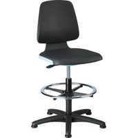 Bimos Arbeitsstuhl Labsit 3, K-Leder blau Sitzhöhe 520-770 mm