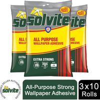 Solvite All-Purpose Extra Strong Wallpaper Adhesive, 3 Sachets (approx 30 rolls)