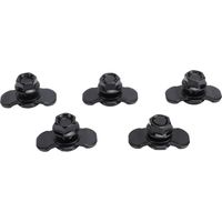 5 pièces L Track Double cosse filetée écrou raccord M10x20mm pour camion lit remorque contrôle du fret pick-up RV ATV noir.