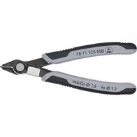KNIPEX 78 71 125 ESD Electronic Super Knips® ESD mit Mehrkomponenten-Hüllen brüniert 125 mm