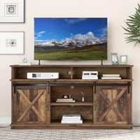 Aparador de cocina - Diseño industrial 148 x 40 x 78 cm - Mueble de almacenamiento con 2 puertas correderas y estante ajustable - Amplio mueble auxiliar para salón o comedor - Marrón oscuro