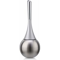 Porte-brosse de toilette sur pied, en acier inoxydable, ensemble de salle de bain (brosse de toilette incluse).