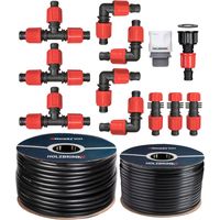 HOLZBRINK Système d’irrigation goutte-à-goutte, kit d’arrosage pour les thuyas : Tuyau d’arrosage 25 m ADVANCED 16 mm, 25 m Tube LDPE 16 mm, HTB-13-25A-25