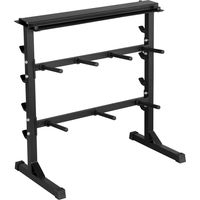 Yaheetech Rastrelliera Pesi Manubri Supporto Bilanciere Porta Dischi Pesi Manubri per Palestra Casa a 3 Ripiani Carico Massimo 300 kg