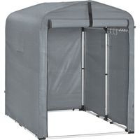 Sobuy – Abri de jardin métal imperméable 120x176x163 cm – Rangement pour vélos et outils – Ventilation anti-humidité – KLS11DG