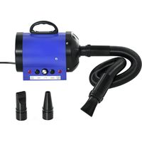 Secador de pelo profesional para el cuidado de mascotas, secador de pelo de alta velocidad para perros, gatos y otros animales, 2800 W, velocidad y temperatura ajustables, 3 boquillas intercambiables