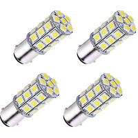 Confezione da 4 lampadine LED super bianche Ba15d 5050 27 SMD CREA per auto, barca, camper