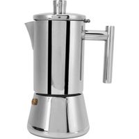 Bouilloire à Café Inox 200ml, 4 Tasses, Compatible Induction, Design Poli pour Cuisinière