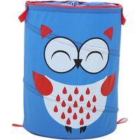 Schlafzimmer Cartoon Eulen Aufbewahrungskorb Faltbar 35x45cm Oxford Gewebe Dunkelblau