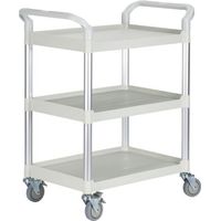 Chariot 'servante' 3 plateaux gris