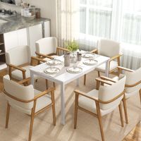 Table de salle à manger extensible 80–120 cm pour 4 à 6 personnes, table de cuisine avec fonction d'extension, blanche