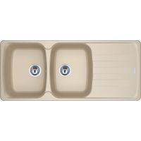 Franke AZG 621. Tipo di lavello: Lavello montato su piano, Forma del lavandino: Rettangolare, Colore del prodotto: Beige. Larghezza: 1160 mm, Profondità: 500 mm, Altezza: 210 mm - 114.0490.256