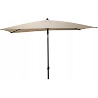 Parasol rettangolare beige 125 x 200 cm con supporto resistente